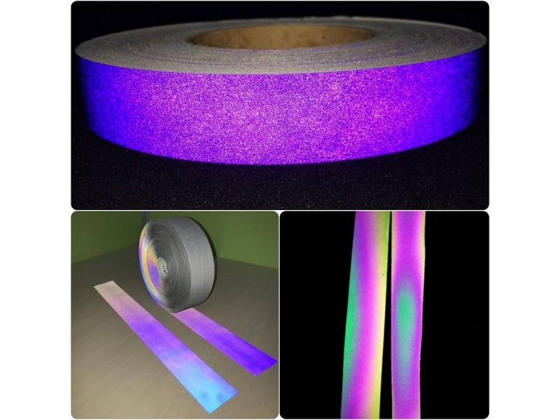 Reflective rainbow tape for clothes 25 mm FABRAVA